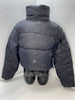 ALO Yoga Womens Puffer Jacket Black Size M Gold Rush Full Zip Cropped Nylon