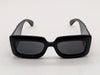 Gucci Black Gold Rectangle Sunglasses Interlocking GG Logo