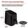 4-in-1, 2-Quart Mini Air Fryer Oven Combo with Customizable Smart Cooking Progra