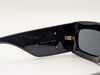 Gucci Black Gold Rectangle Sunglasses Interlocking GG Logo