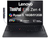 Lenovo - Upgraded - ThinkPad E16 16.0 WUXGA AMD Ryzen 5 230 16GB DDR5 512GB M.2