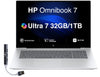 HP - Upgraded - Omnibook 7 17.3 FHD Display Ultra 7 258V 1TB SSD 32GB RAM