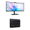 Samsung ViewFinity S65VC 34 in 1440p Curved Ultrawide Webcam Monitor & 4TB T7