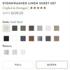 🆕 The Citizen Stonewash Linen Sheet Set Queen Solid Sand (4 Pieces)