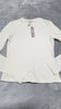 Skims Marble White Cotton Jersey Long Sleeve T-Shirt | Size XS Extra Small | NWT