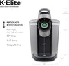 Keurig K-Elite Single-Serve K-Cup Pod Coffee Maker, Brushed Silver New Open Box