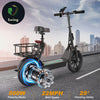 Electric Scooter w/ Seat 500W 48V 10.4Ah 22MPH 21-28Mi 14in Foldable