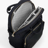 Lo & Sons Rowledge Backpack | Black Exterior / Gold Hardware / Grey Interior