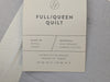 The Citizenry Organic Cotton Gauze Quilt Full/Queen Size STONE GREY