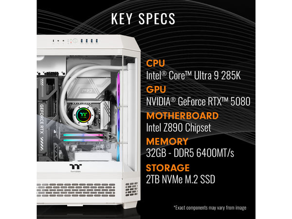 Thermaltake Reactor u2880S Intel Ultra 9 5080 RTX 32GB White BT WARRANTY