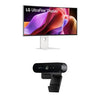 LG 39.7 in UltraFine 5K2K Curved Ultrawide Monitor & Logitech BRIO Ultra HD