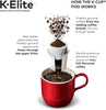 Keurig K-Elite Single-Serve K-Cup Pod Coffee Maker, Brushed Silver New Open Box