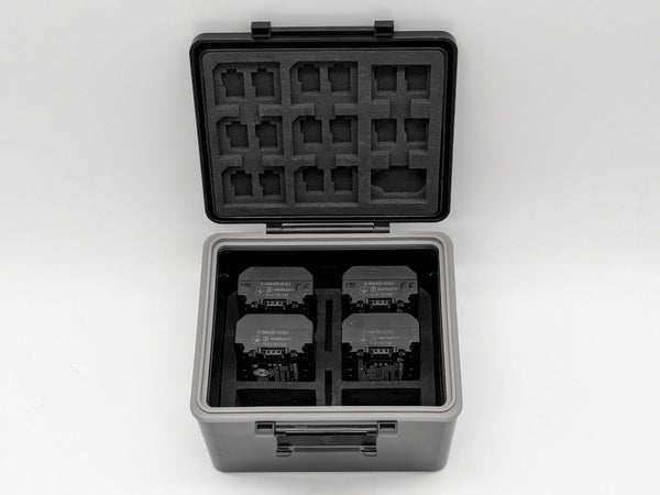 JJC Battery and Memory Card Case with 4 Sony NP-FZ100 Batteries