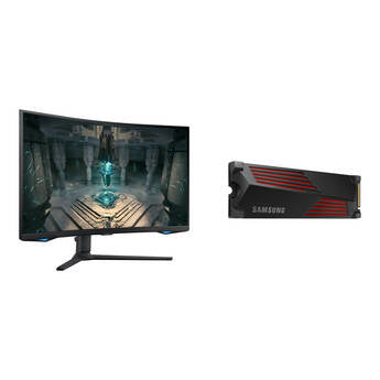 Samsung LS32BG652ENXGO 32 in 1440p Curved Monitor & 2TB 990 PRO M.2 SSD with