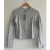 Skims Cotton Jersey Long Sleeve T-Shirt in Light Heather Grey | Size M Medium