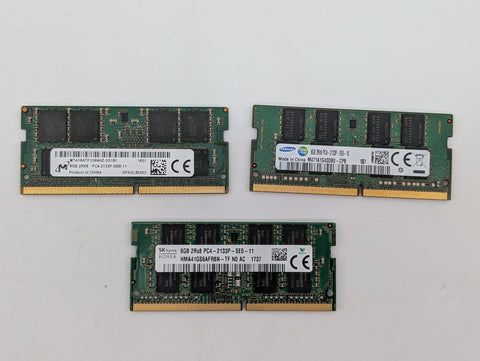 3 X Assorted 2133MT/s 8GB DDR4 SODIMM RAM | Ships Free