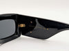 Gucci Black Gold Rectangle Sunglasses Interlocking GG Logo