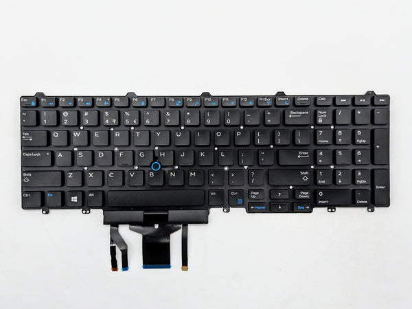 Dell Precision Laptop 3510 3520 7510 US English Backlit Pointr Keyboard TF5M0 BB