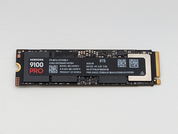 8TB Samsung 9100 Pro PCIe 5.0 MZ-VAP8T0 - 100% Health - Ships Free