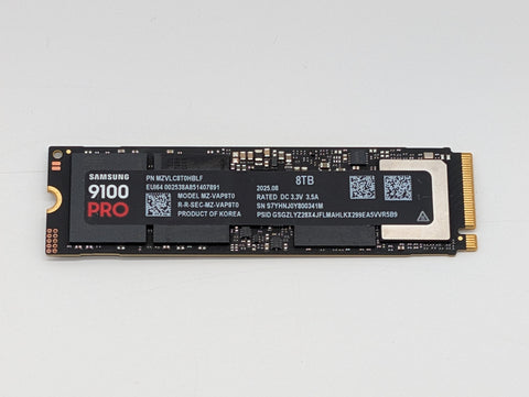 8TB Samsung 9100 Pro PCIe 5.0 MZ-VAP8T0 - 100% Health - Ships Free