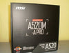 MSI A520M-A PRO AM4 AMD HDMI DVI-D M.2 microATX Motherboard Retail