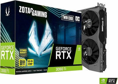 ZOTAC Gaming GeForce 3060 RTX Ti Twin Edge OC LHR 8GB GDDR6 (ZT-A30610H-10MLHR)