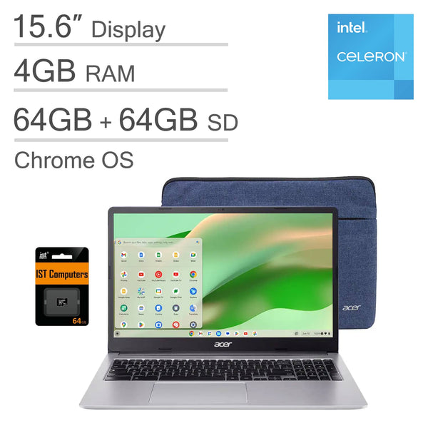 Acer - Upgraded - Chromebook 315 15.6 in Full HD - Intel Celeron N4500 - 4GB
