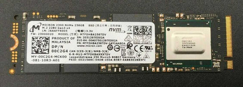 Micron 2300 Solid State Drive 256GB PCIE 3.0 NVMe 2280 Gen3 00C2G4 mtfdhba256tdv