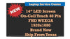Dell 9PN3R LED LCD Screen 14