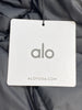 ALO Yoga Womens Puffer Jacket Black Size M Gold Rush Full Zip Cropped Nylon