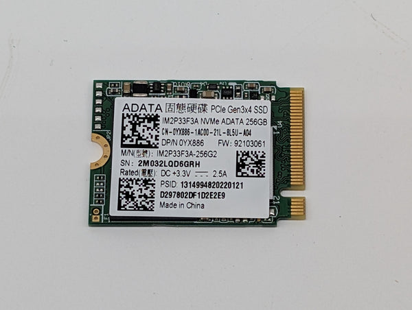 256GB ADATA IM2P33F3A PCIe 3.0 NVMe 2230 SSD