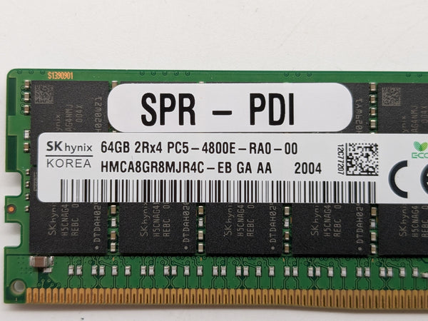SK Hynix 64GB DDR5 PC5-4800B 2Rx4 ECC RDIMM Server Memory HMCG94MEBRA121N