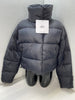 ALO Yoga Womens Puffer Jacket Black Size M Gold Rush Full Zip Cropped Nylon
