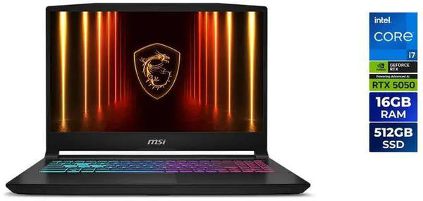 MSI Katana 15 HX i7-14650HX NVIDIA GeForce RTX 5050 DDR5 RAM 16GB RAM 512GB SSD