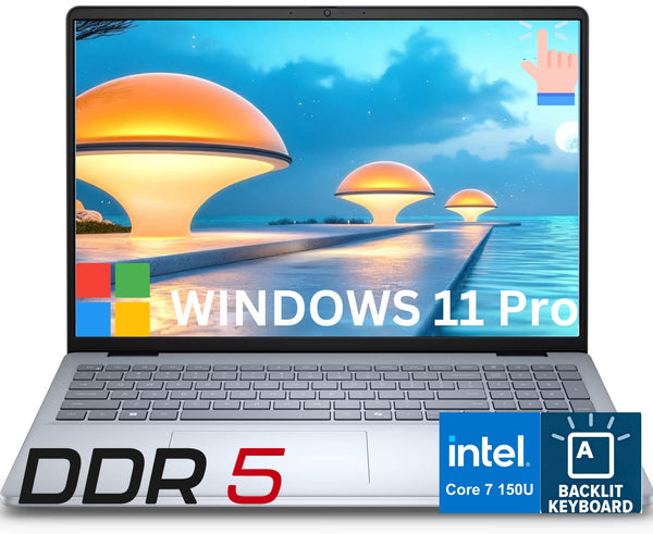 Dell - 16 in FHD+ Touchscreen Intel Core 7 150U 32GB RAM 1TB SSD Backlit
