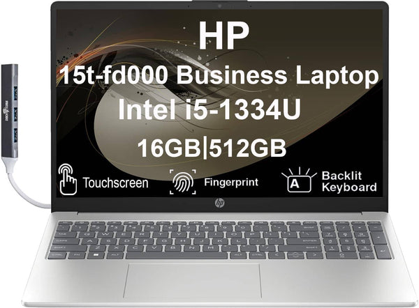 HP - Upgraded - 15t-fd000 15.6 FHD Intel i5-1334U 16GB DDR4 512GB PCIe SSD