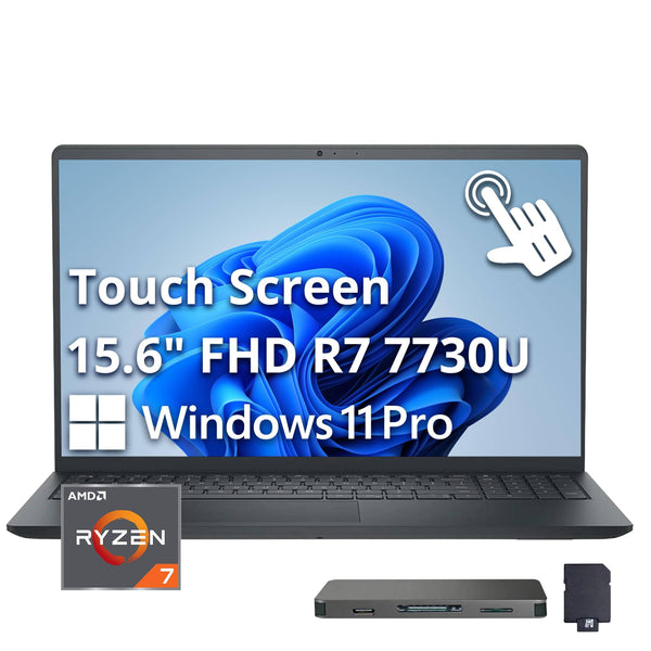 Dell - Upgraded - Inspiron - 15.6 in FHD Touchscreen - AMD Ryzen 7 7730U