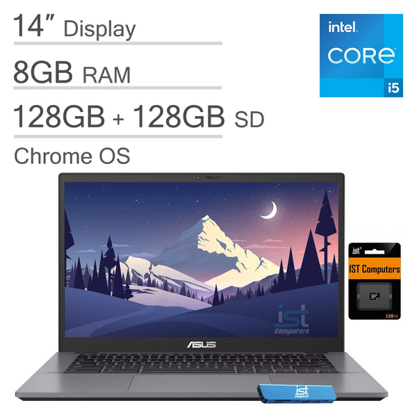 ASUS - Upgraded - CX34 14 in FHD Chromebook Plus - Intel i5 128GB Storage