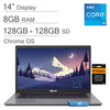 ASUS - Upgraded - CX34 14 in FHD Chromebook Plus - Intel i5 128GB Storage