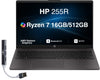 HP - Upgraded - 255R 15.6 FHD Display Ryzen 7 7735U 512GB SSD AMD 16GB RAM