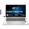 HP - Upgraded - 17 AI Powered Natural 17.3 FHD Intel Ultra 7 255U 1TB 16GB RAM