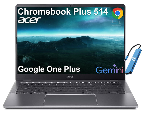 Acer - Chromebook Plus 514 14 in FHD+ Touchscreen Core 3 512GB Storage 8GB RAM