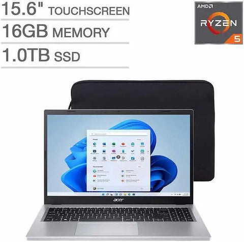 Acer Aspire 3 15.6 in Touch Ryzen 5 7520U FHD W11 16GB RAM 1TB SSD