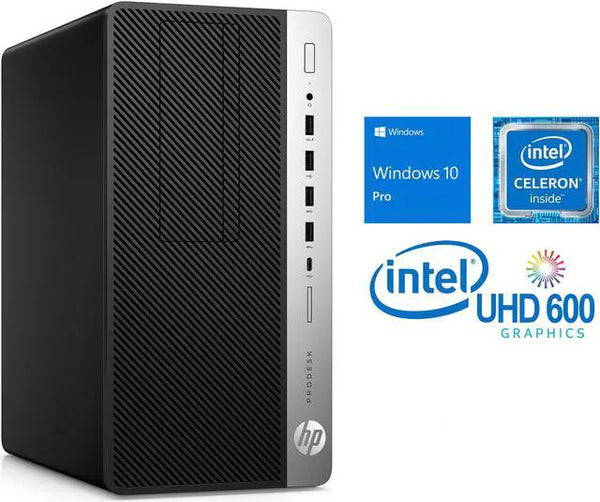 HP ProDesk 600G4 Desktop Intel Celeron G4900 8GB RAM 256GB SSD W10 Pro
