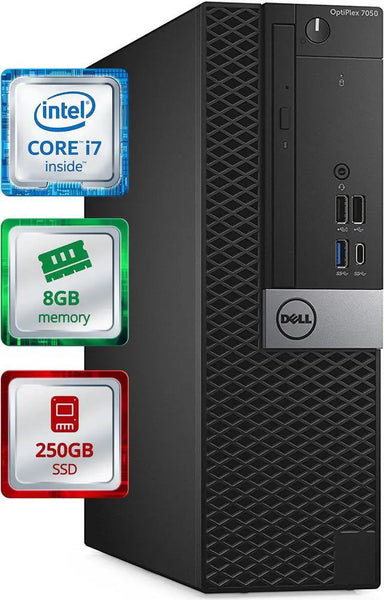 Dell OptiPlex 7050 Small Desktop SFF Intel i5 Turbo 8GB RAM 500GB SSD Solid