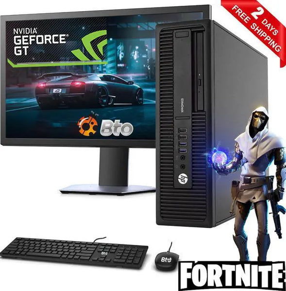 HP 800 G1 SFF Core i5 16GB RAM 2TB HDD AMD RX 550 22 in LCD Win10 Home Desktop