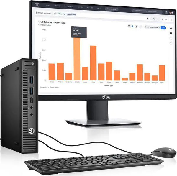 HP ProDesk 600 G2 Tiny Desktop Intel Core i5-6500T 16GB RAM 1TB SSD 24 in LED