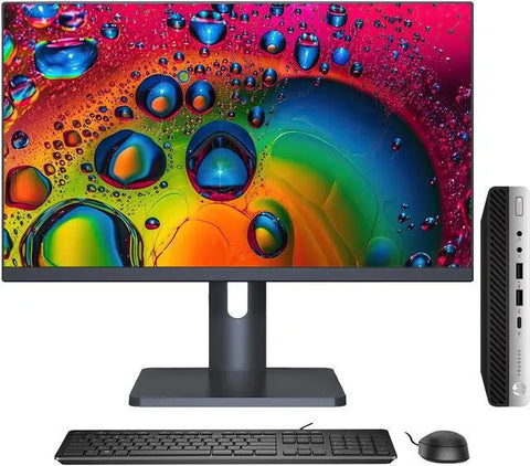 HP ProDesk 600 G4 Desktop Mini Business i5-8500T 8GB RAM 256GB SSD 27 in Monitor