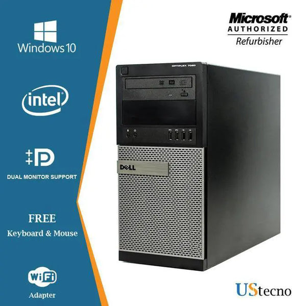 Dell Optiplex 7020 Tower i5-4570 8GB RAM 1TB HDD W10 Pro Free Power cord Adapter