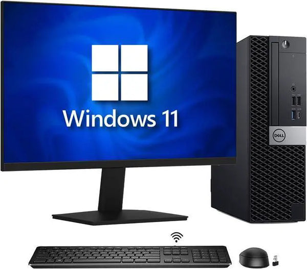 Dell OptiPlex 3060/5060/7060 SFF Business Desktop with 24 in Inch I7-8700